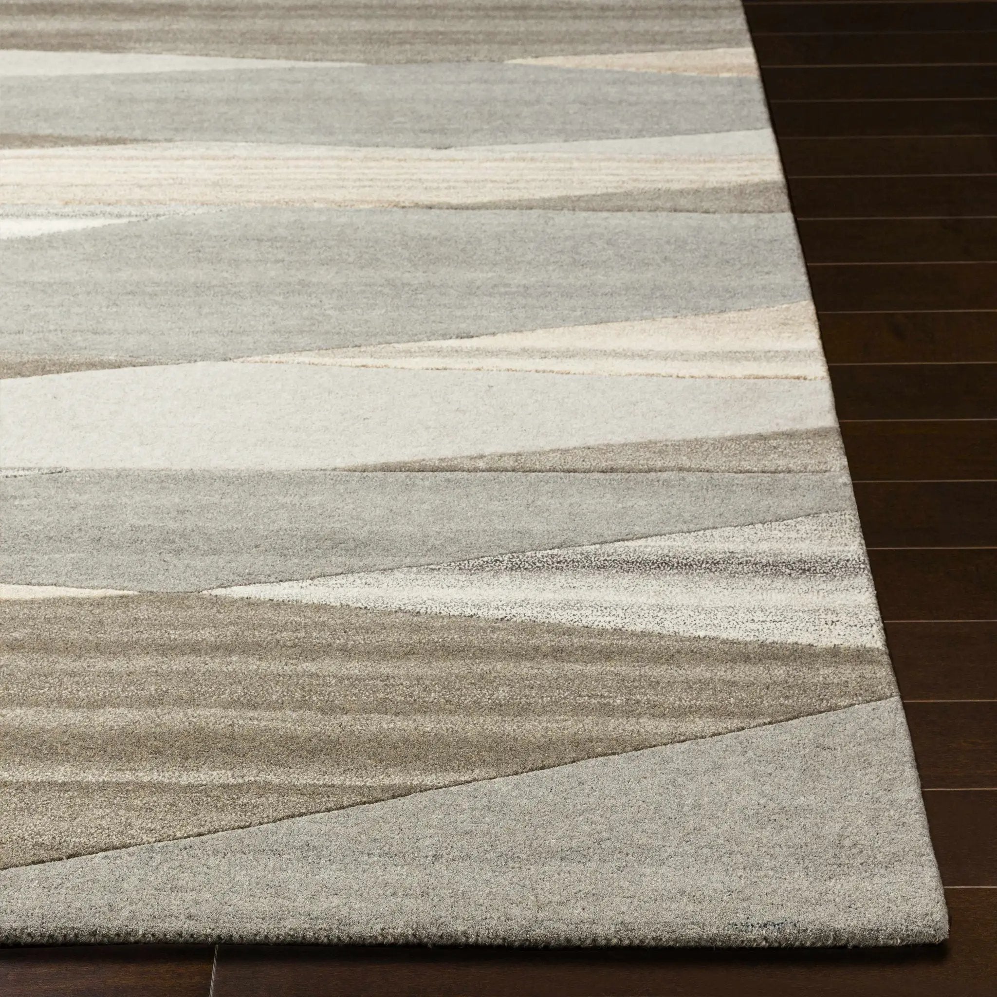 Forum Taupe Modern Wool Rug by Boutique Rugs