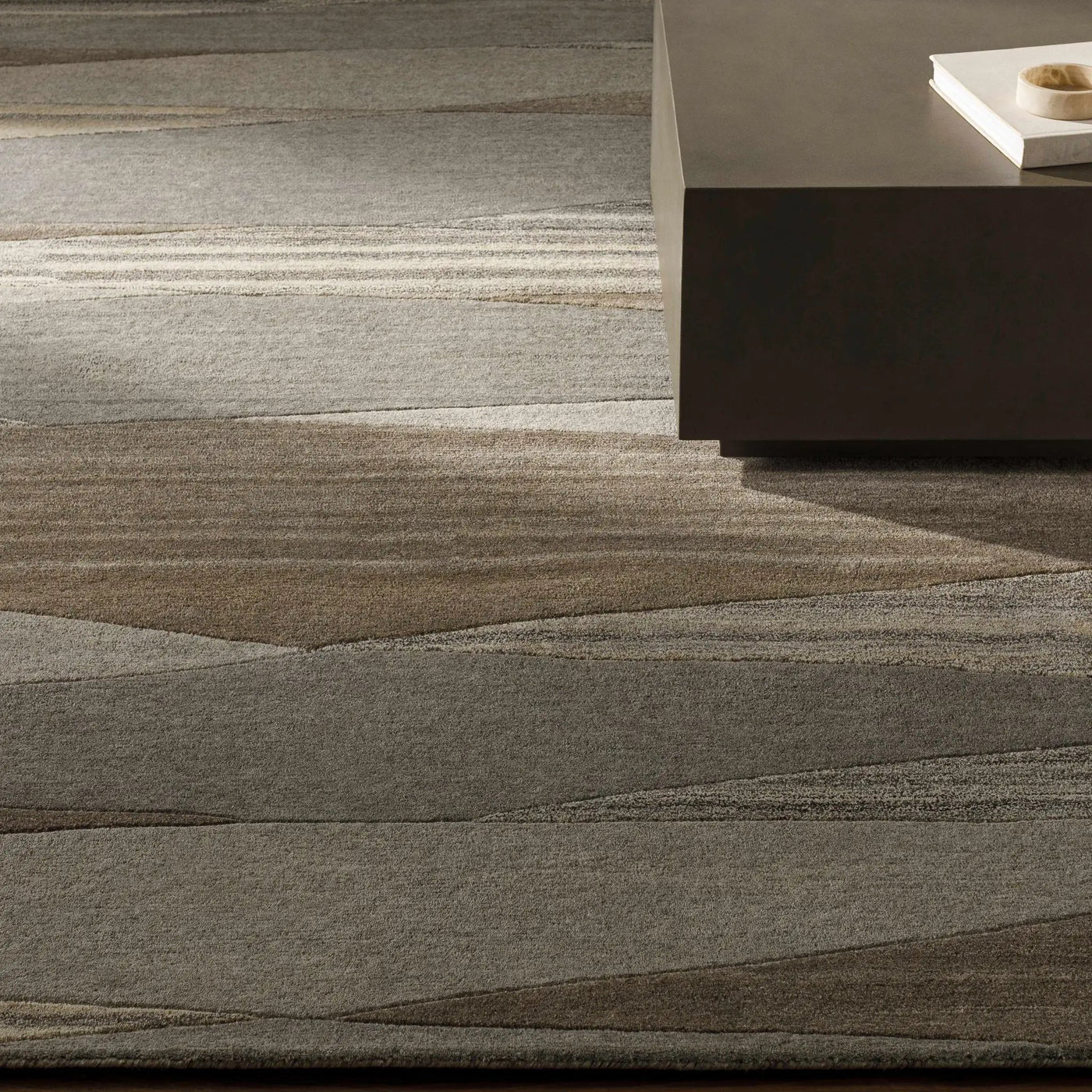 Forum Taupe Modern Wool Rug by Boutique Rugs