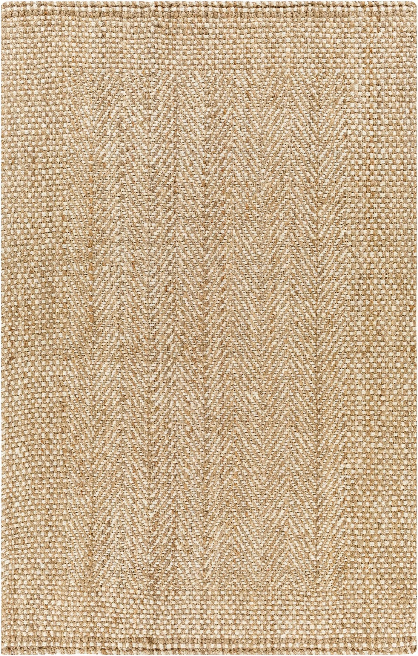 Dinah Natural Textured Jute Rug by Boutique Rugs