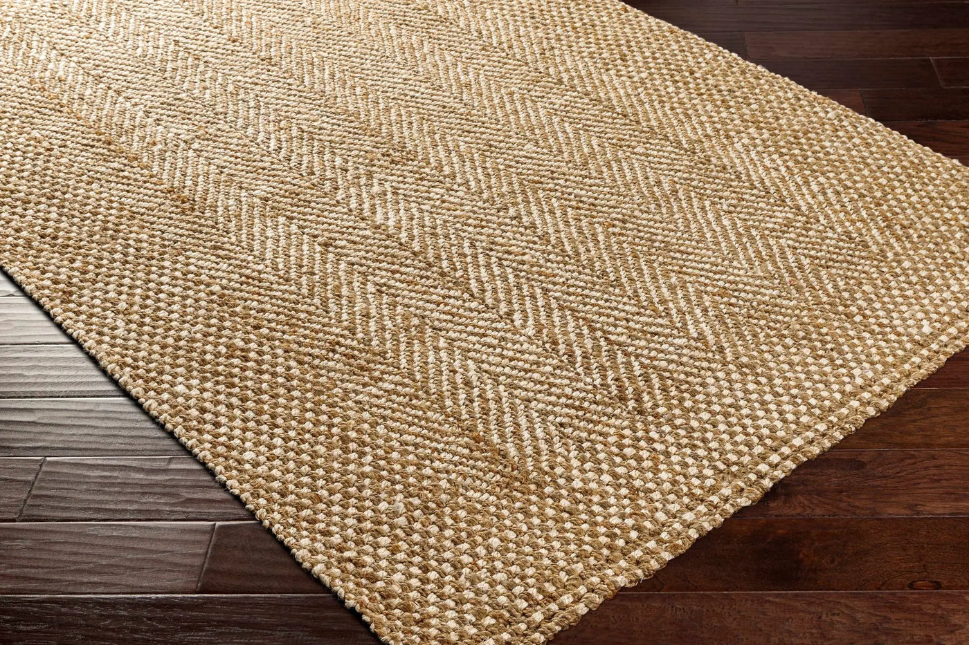 Dinah Natural Textured Jute Rug by Boutique Rugs