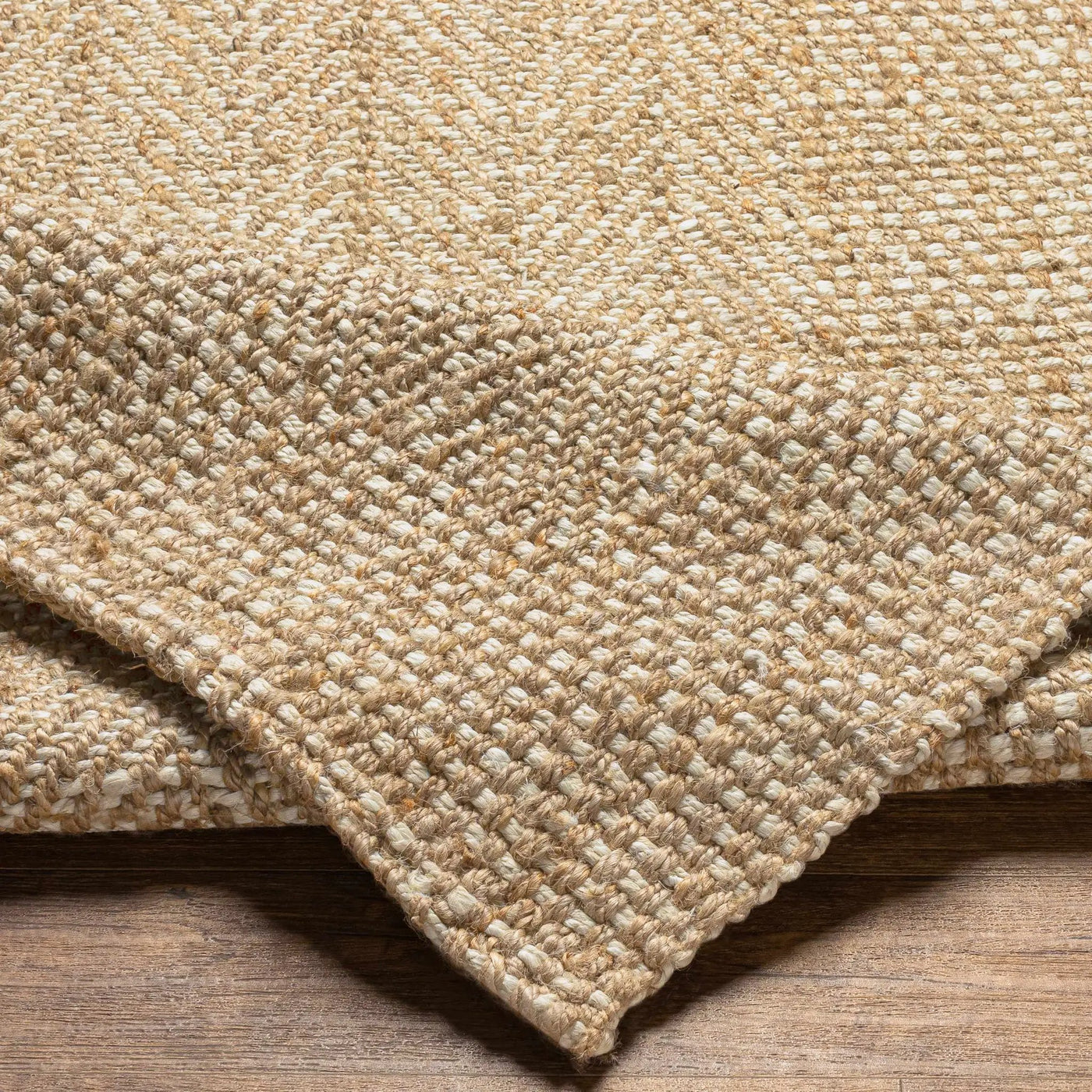 Dinah Natural Textured Jute Rug by Boutique Rugs