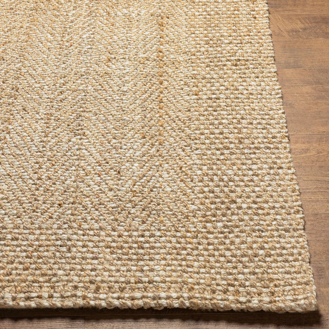 Dinah Natural Textured Jute Rug by Boutique Rugs