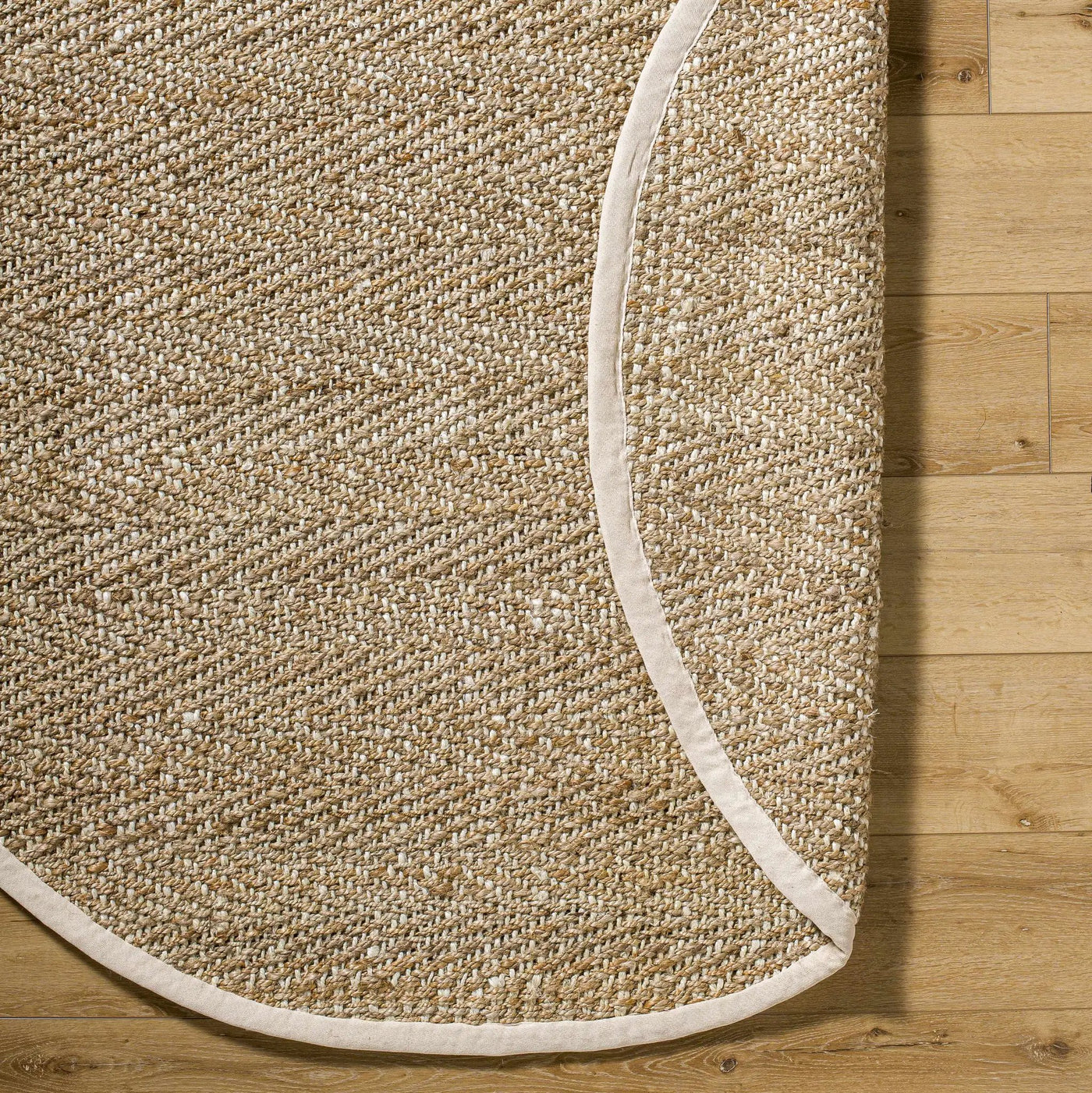 Dinah Natural Textured Jute Rug by Boutique Rugs