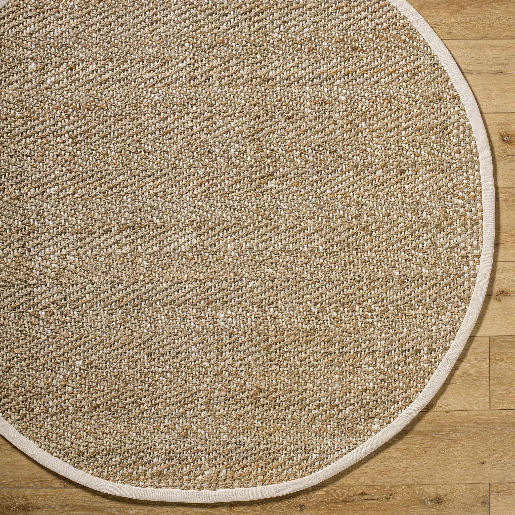 Dinah Natural Textured Jute Rug by Boutique Rugs