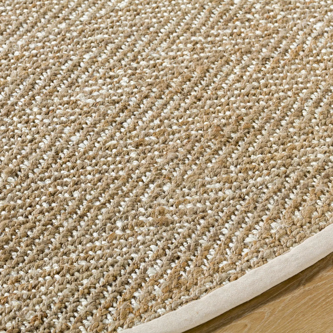 Dinah Natural Textured Jute Rug by Boutique Rugs