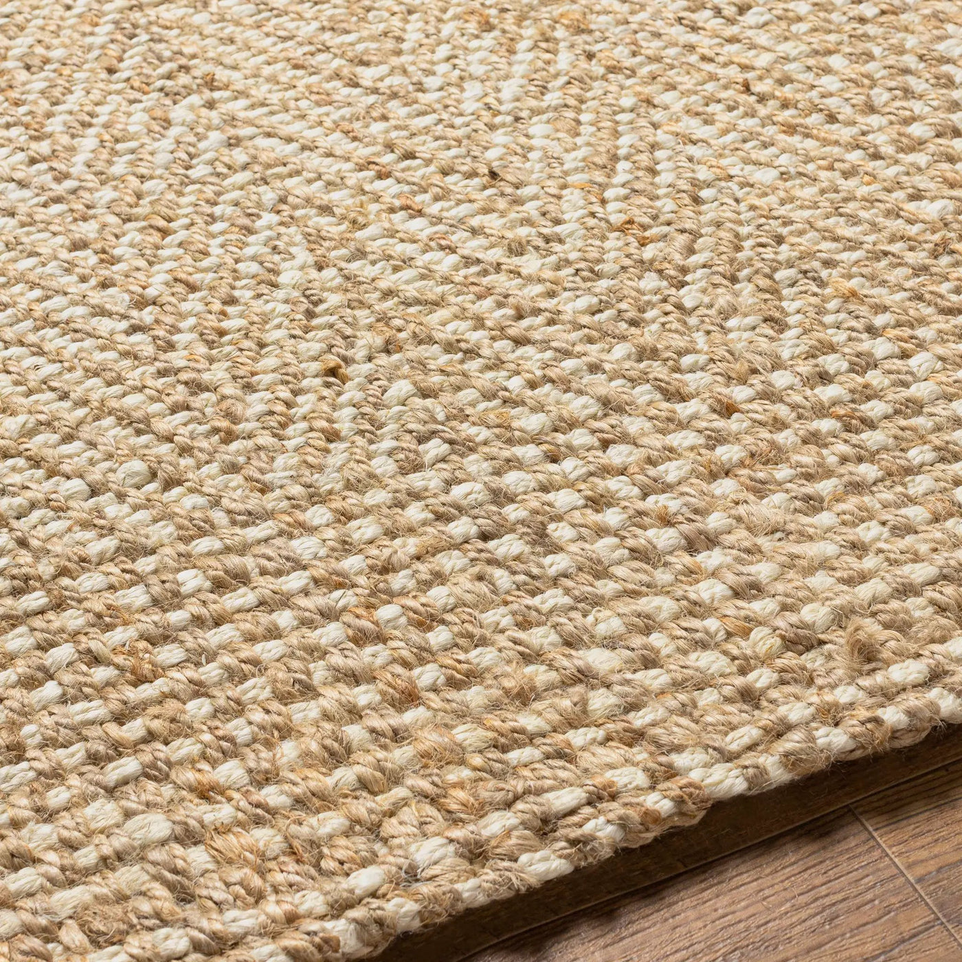 Dinah Natural Textured Jute Rug by Boutique Rugs