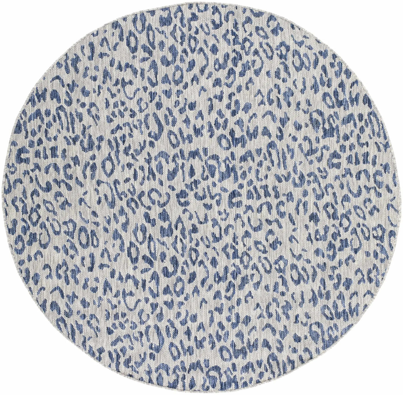 Skipsea Blue Leopard Performance Outdoor Rug by Boutique Rugs