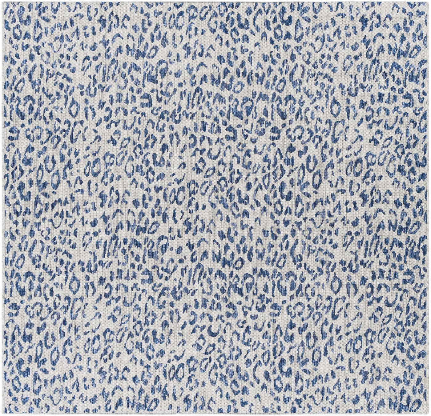 Skipsea Blue Leopard Performance Outdoor Rug by Boutique Rugs
