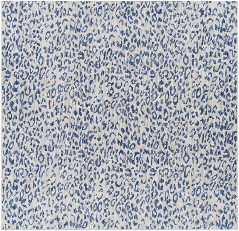 Skipsea Blue Leopard Performance Outdoor Rug by Boutique Rugs