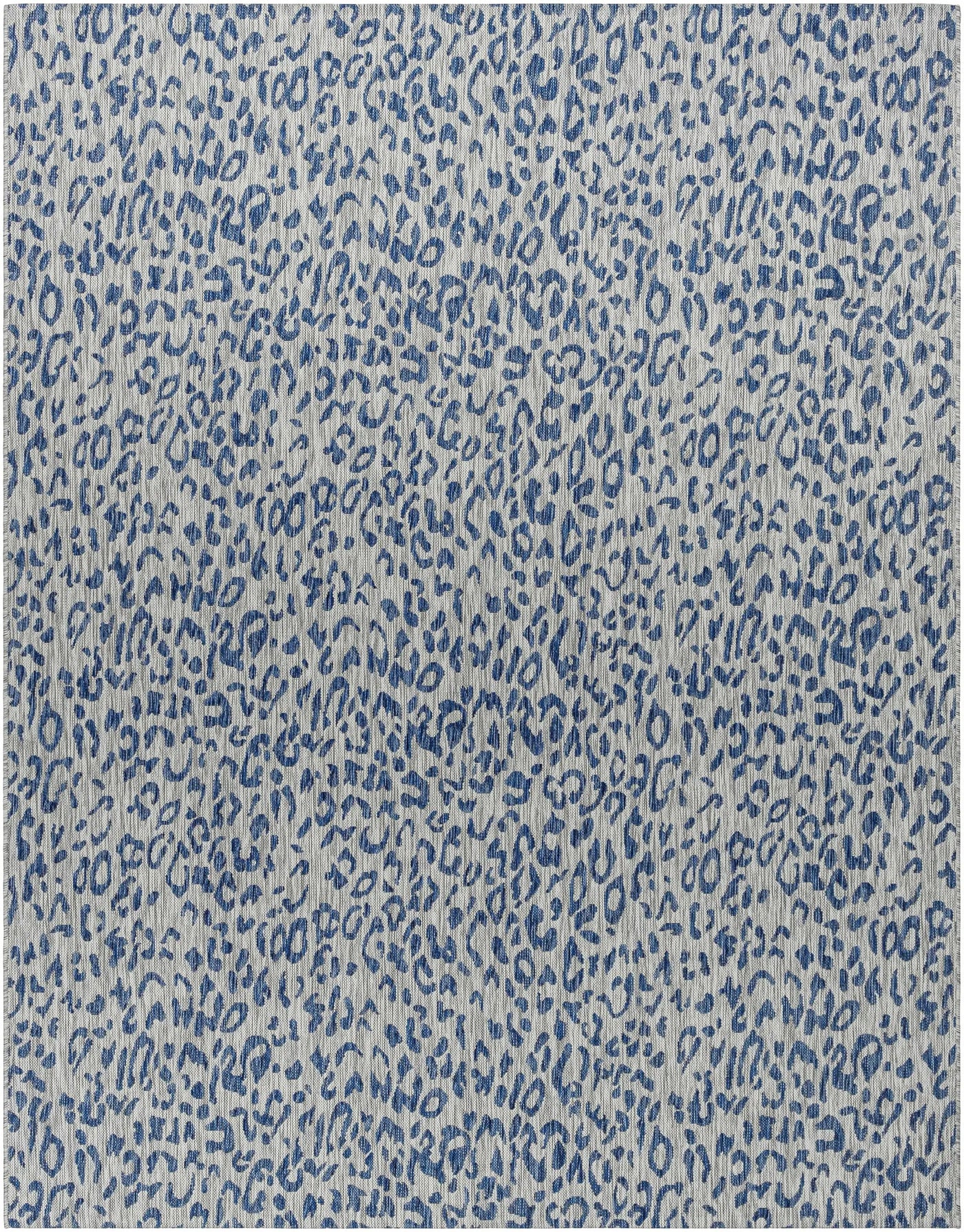 Skipsea Blue Leopard Performance Outdoor Rug by Boutique Rugs