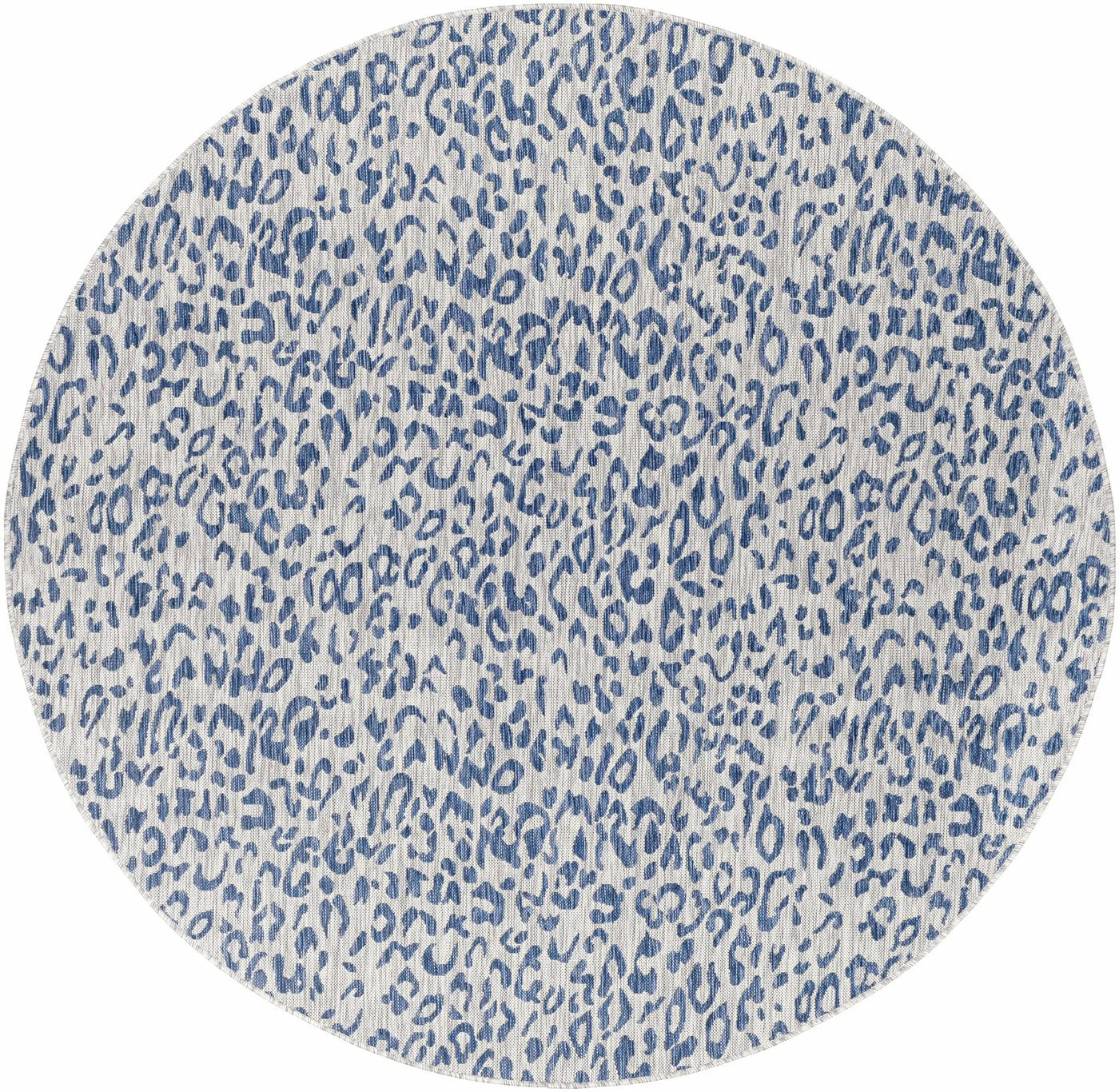 Skipsea Blue Leopard Performance Outdoor Rug by Boutique Rugs