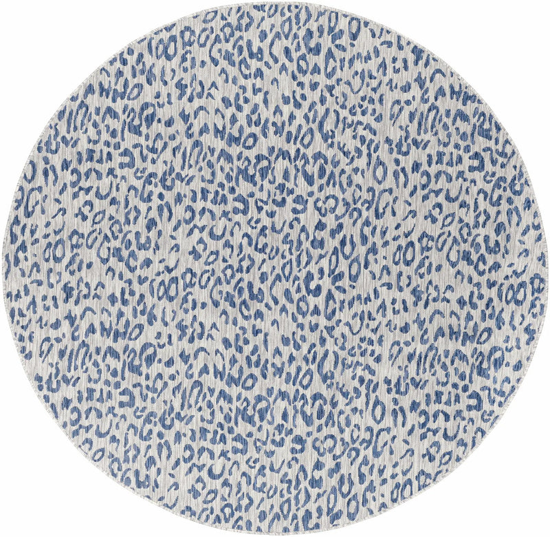 Skipsea Blue Leopard Performance Outdoor Rug by Boutique Rugs