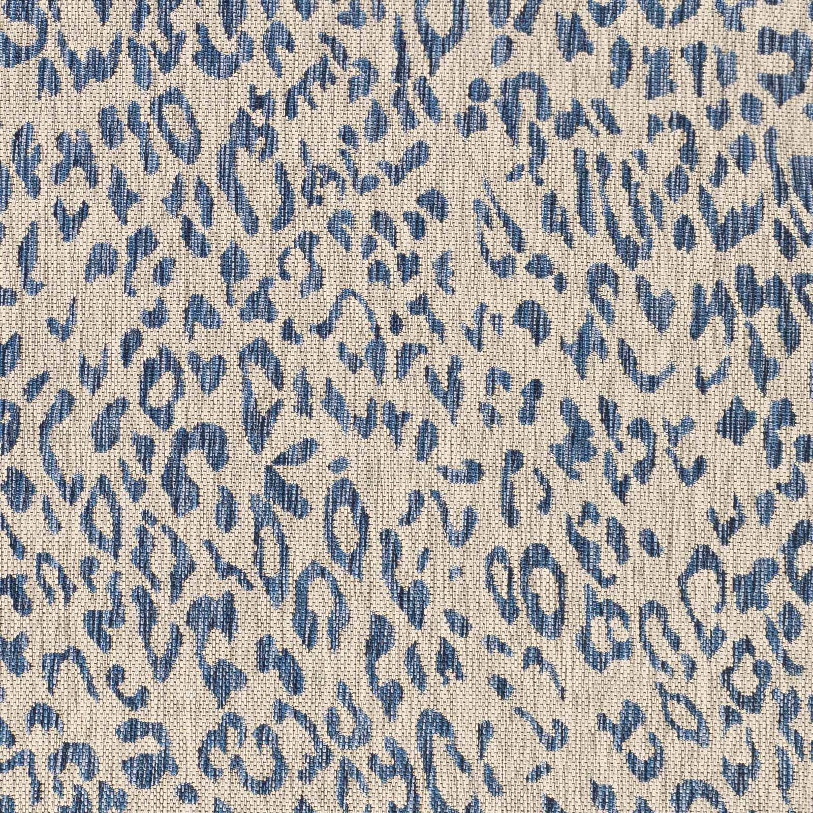 Skipsea Blue Leopard Performance Outdoor Rug by Boutique Rugs