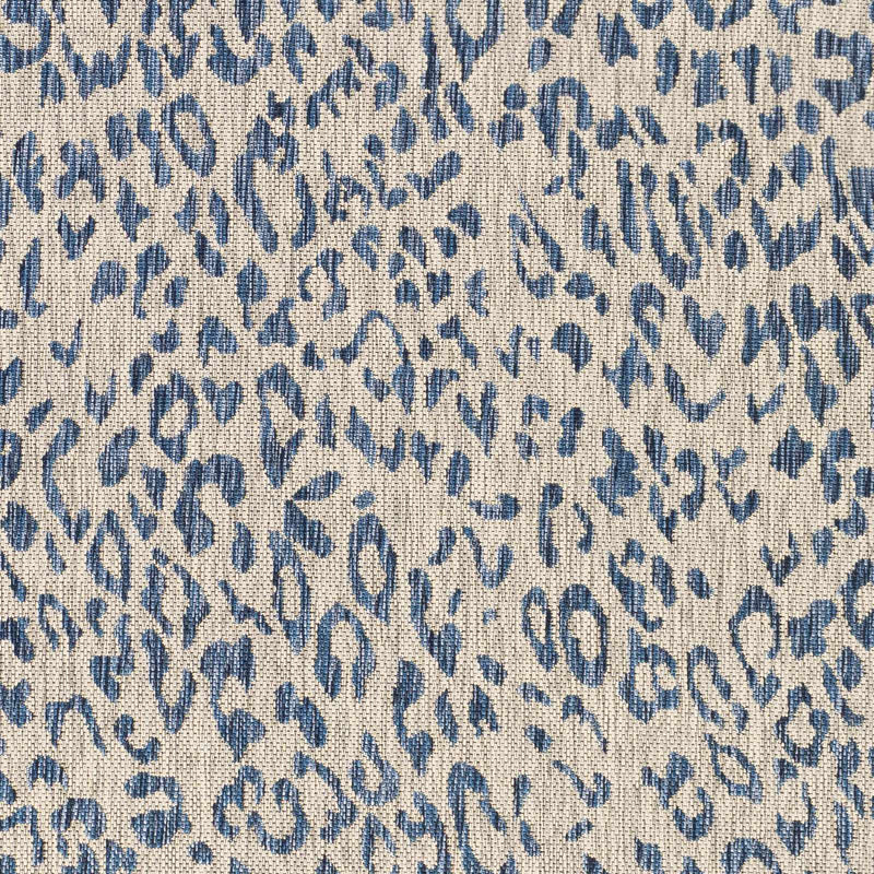 Skipsea Blue Leopard Performance Outdoor Rug by Boutique Rugs