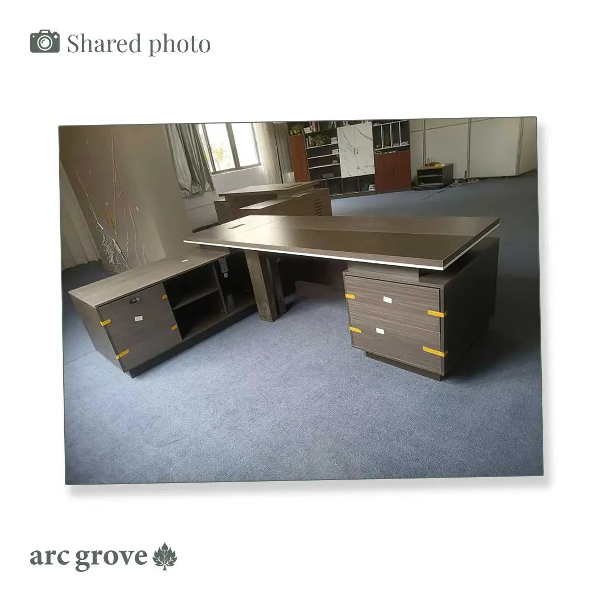 August · Modern Executive L-Shaped Desk by Arc Grove