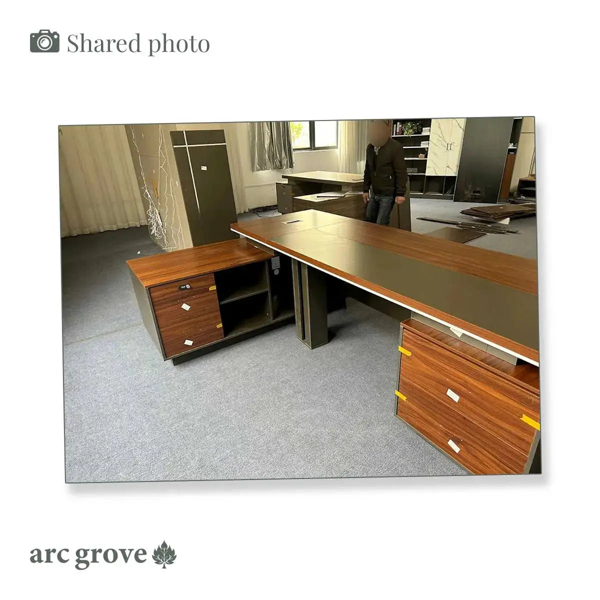 August · Modern Executive L-Shaped Desk by Arc Grove