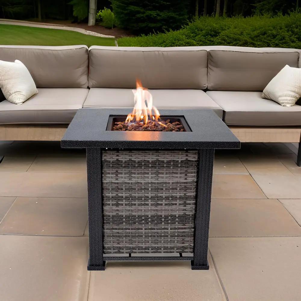 Outdoor Metal Fire Pit Table 50,000 BTUs - Propane Fuel Type by EnvelorHome