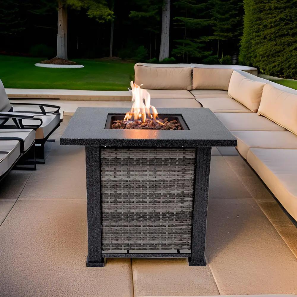 Outdoor Metal Fire Pit Table 50,000 BTUs - Propane Fuel Type by EnvelorHome