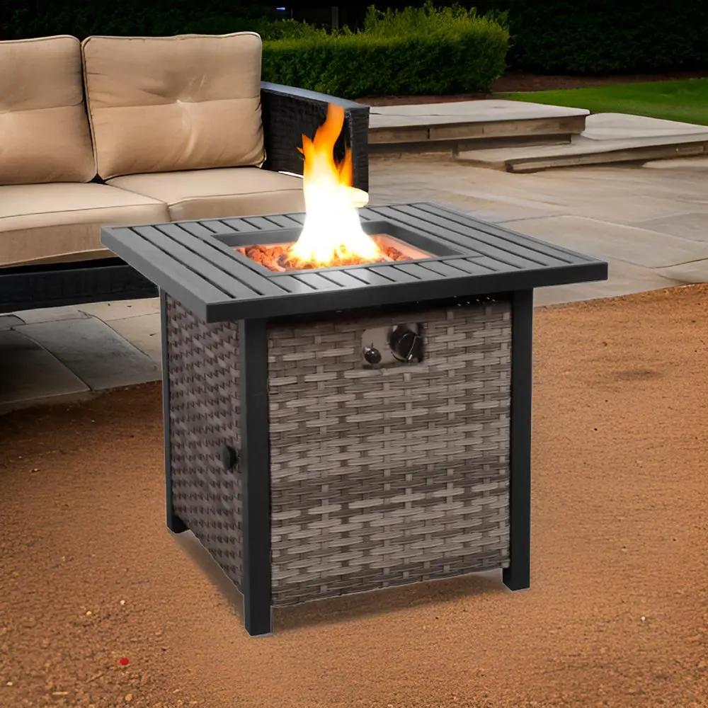 Outdoor Metal Fire Pit Table 50,000 BTUs - Propane Fuel Type by EnvelorHome