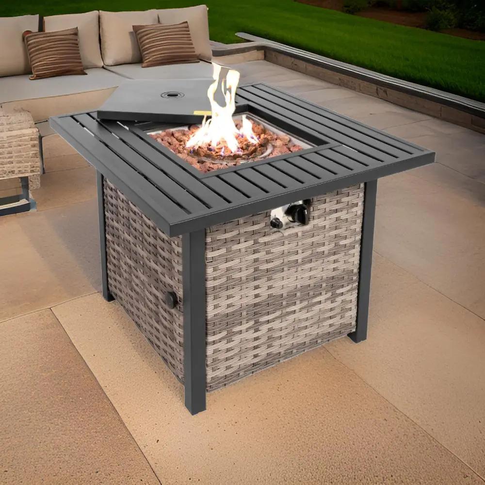 Outdoor Metal Fire Pit Table 50,000 BTUs - Propane Fuel Type by EnvelorHome