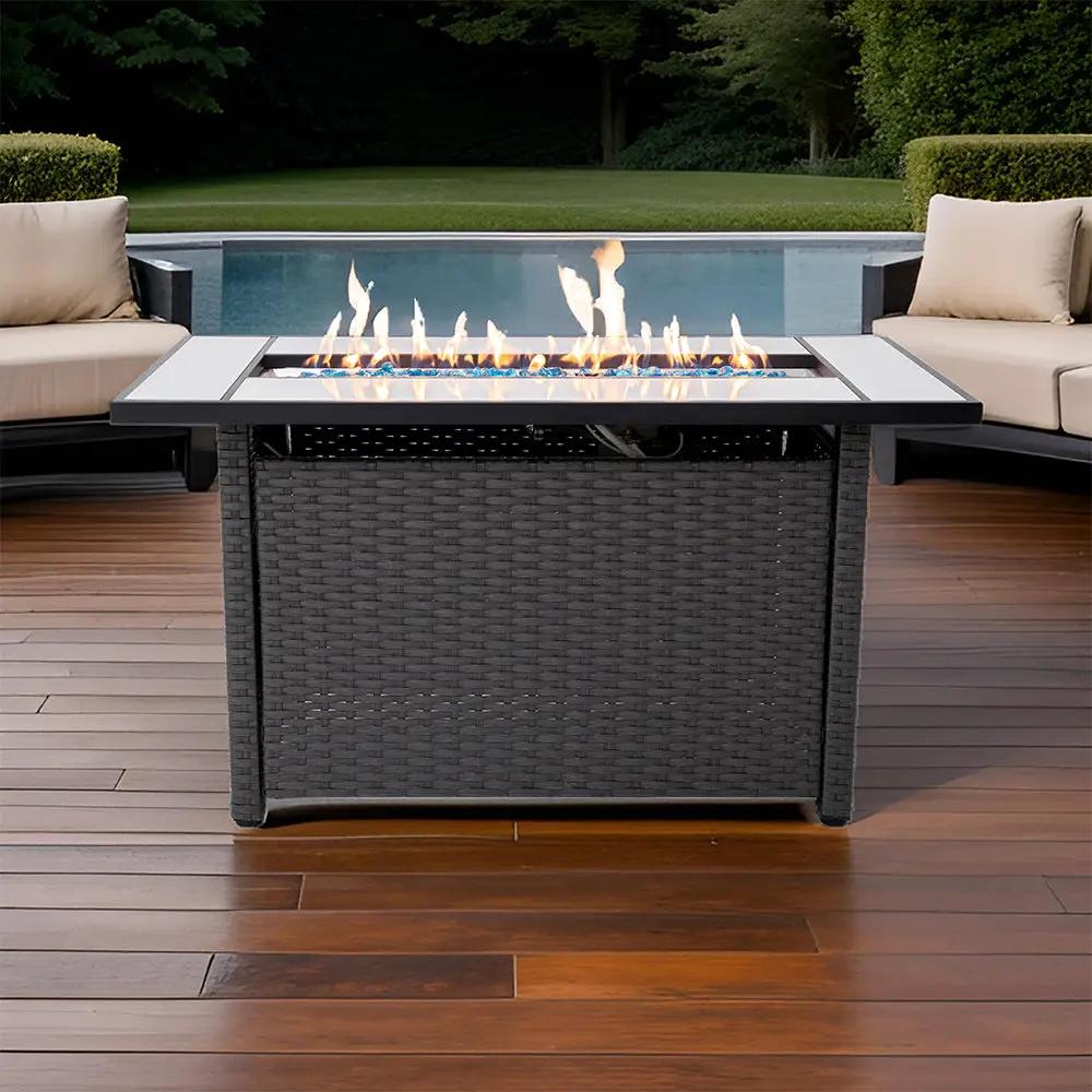 Outdoor Metal Fire Pit Table 50,000 BTUs - Propane Fuel Type by EnvelorHome