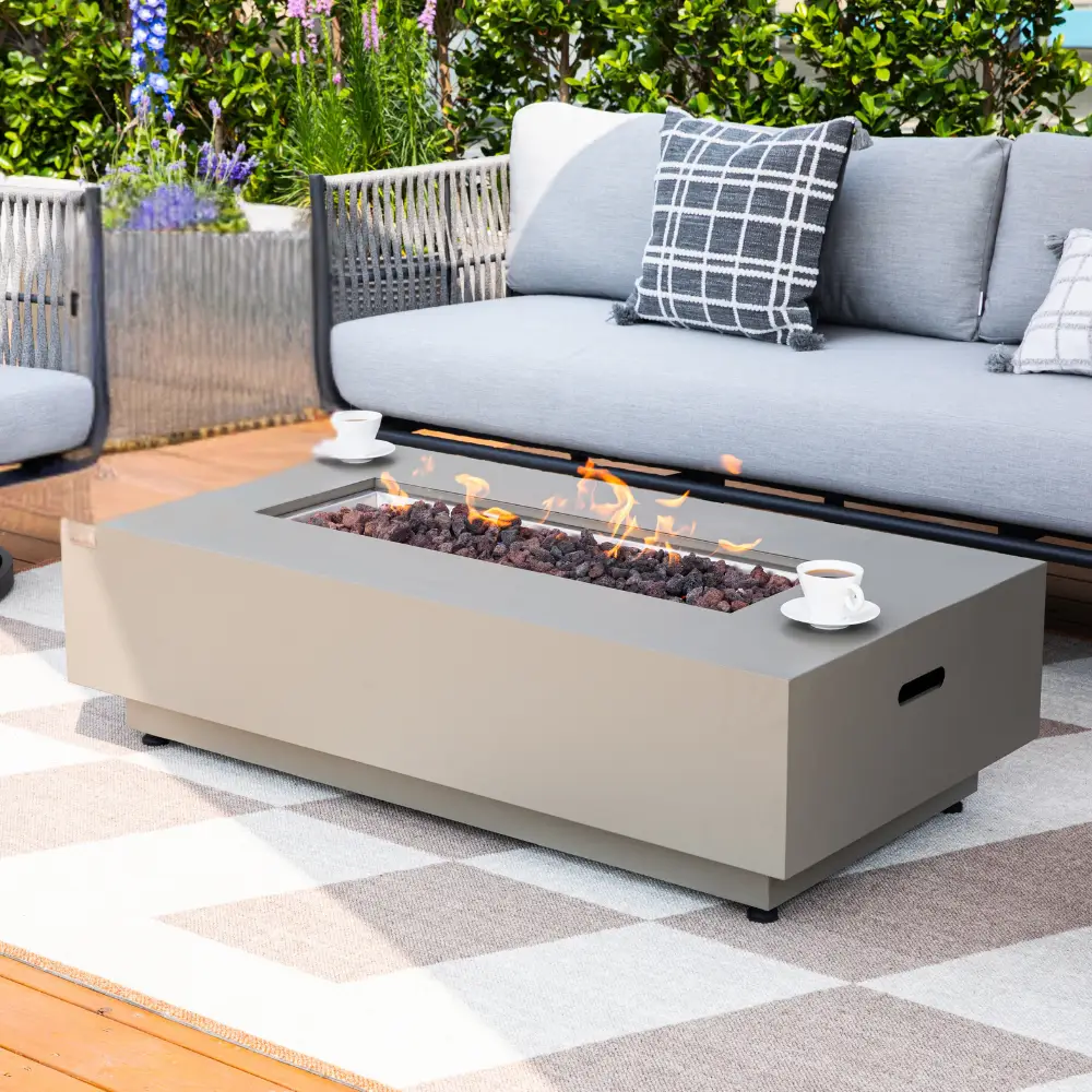 Propane Fire Pit Table Outdoor 50,000 BTU Firepits for Outside CSA Certified by EnvelorHome