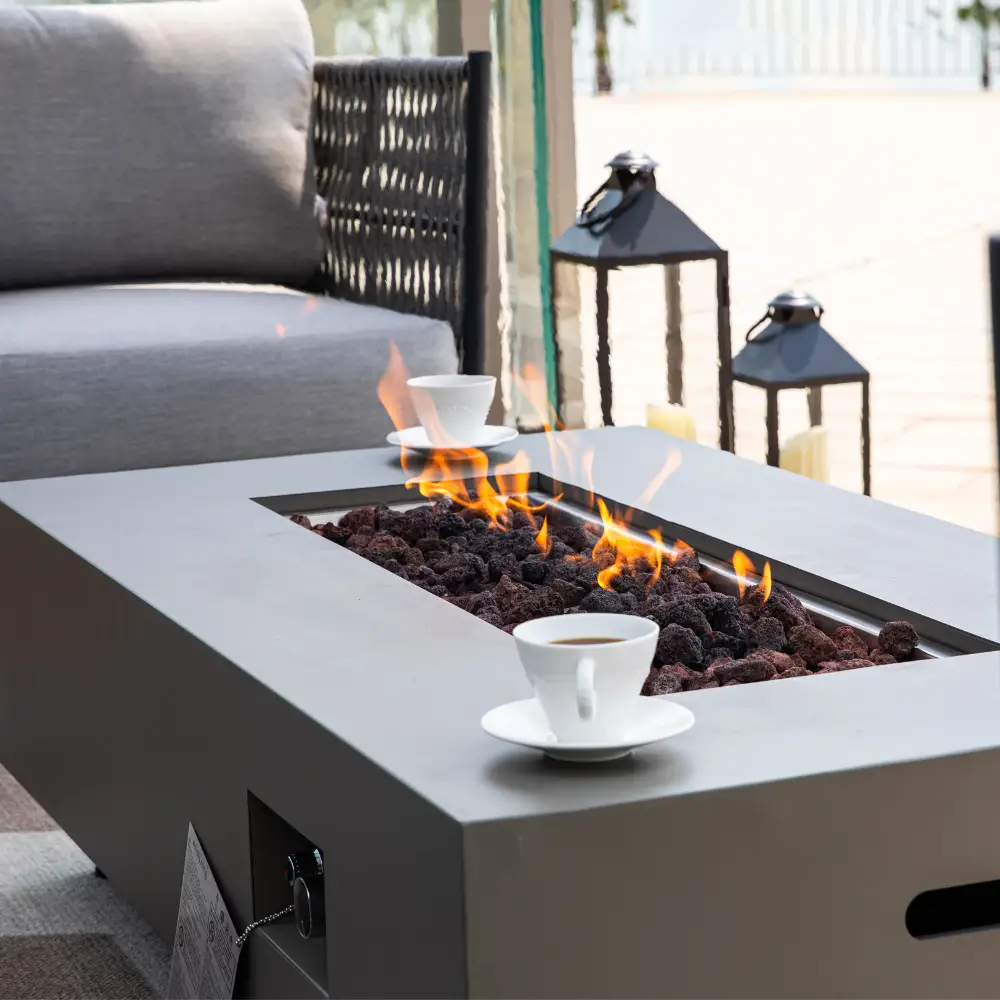 Propane Fire Pit Table Outdoor 50,000 BTU Firepits for Outside CSA Certified by EnvelorHome