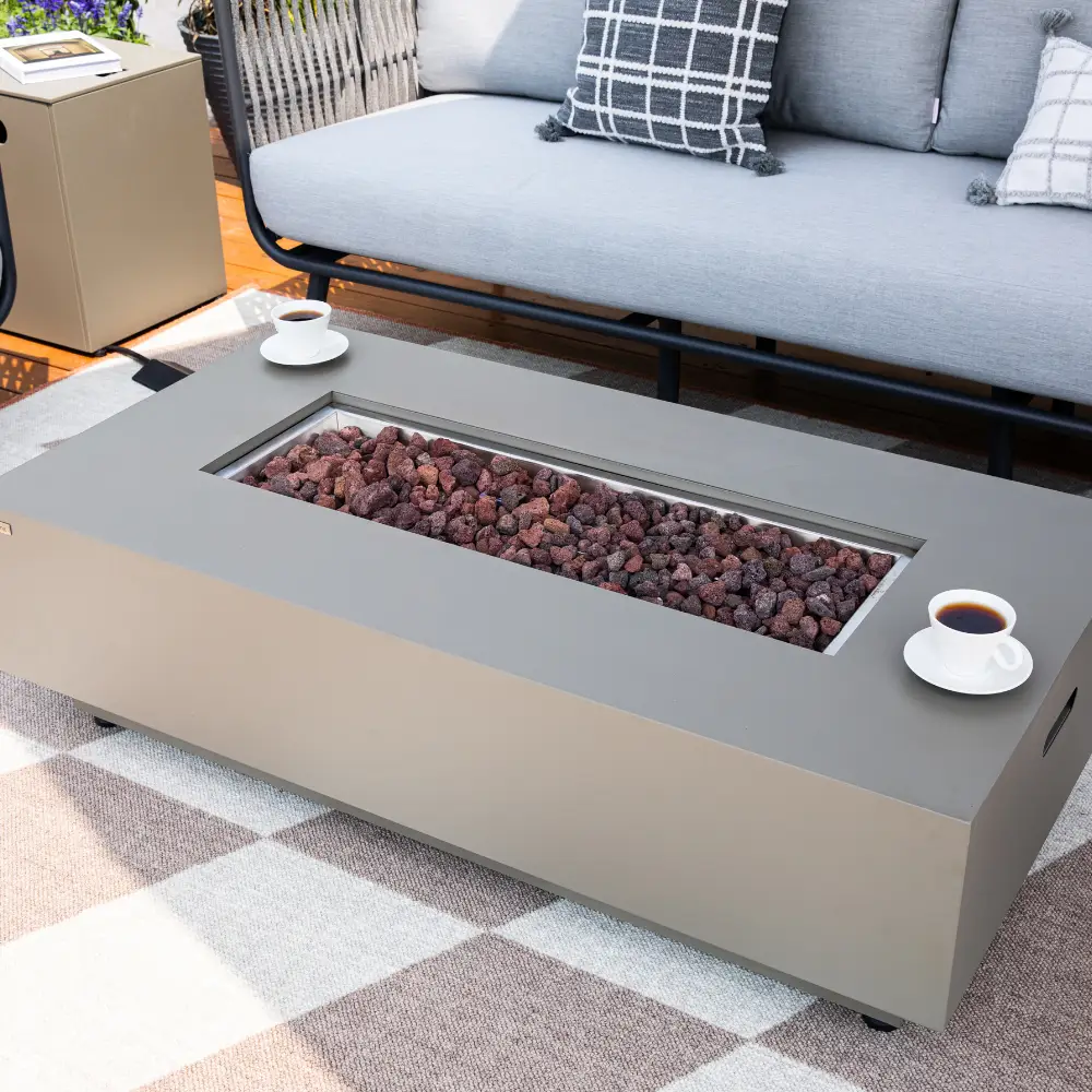 Propane Fire Pit Table Outdoor 50,000 BTU Firepits for Outside CSA Certified by EnvelorHome