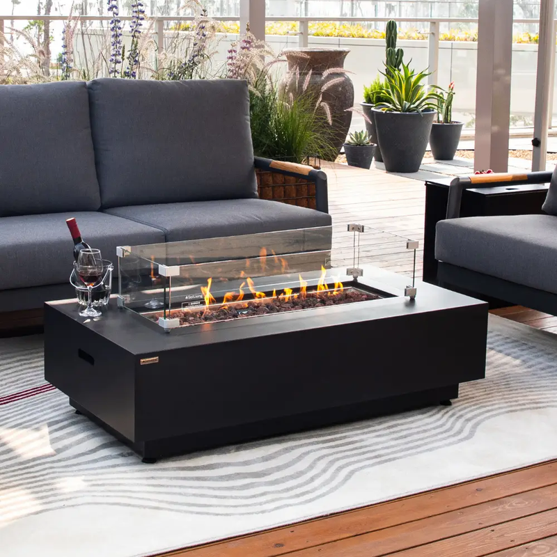 Propane Fire Pit Table Outdoor 50,000 BTU Firepits for Outside CSA Certified by EnvelorHome