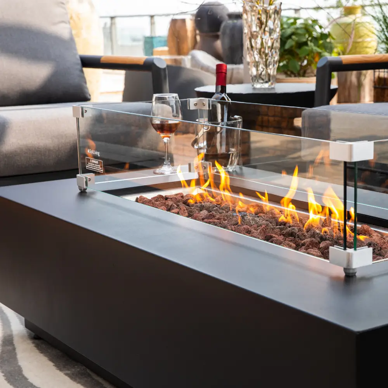Propane Fire Pit Table Outdoor 50,000 BTU Firepits for Outside CSA Certified by EnvelorHome
