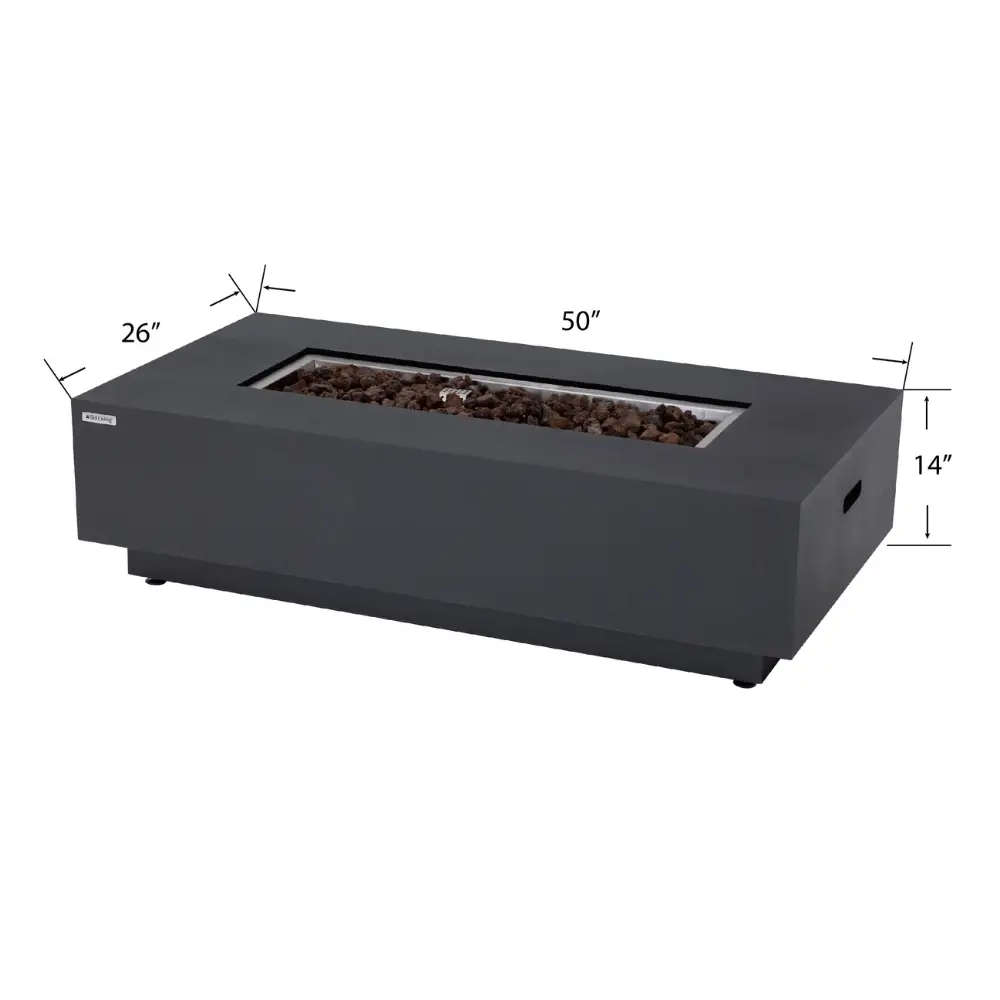 Propane Fire Pit Table Outdoor 50,000 BTU Firepits for Outside CSA Certified by EnvelorHome