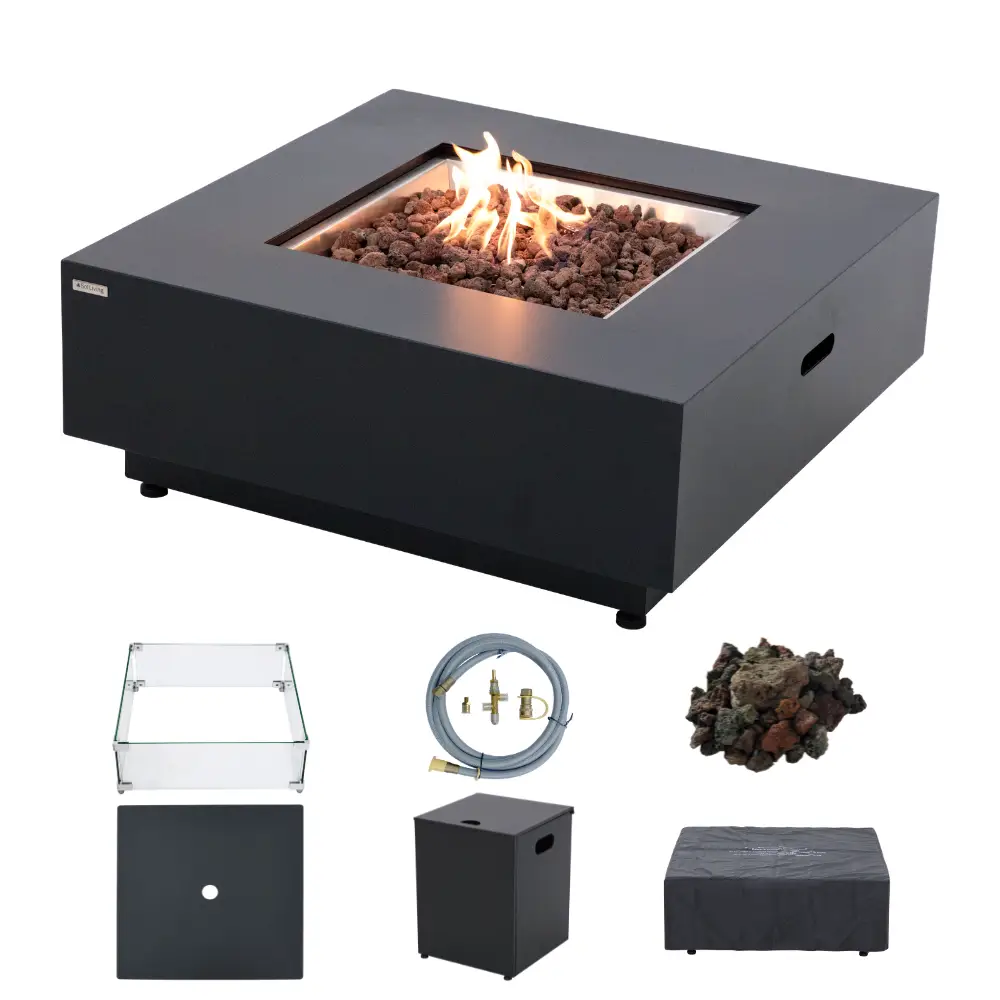 Propane Fire Pit Table Outdoor 50,000 BTU Firepits for Outside CSA Certified by EnvelorHome