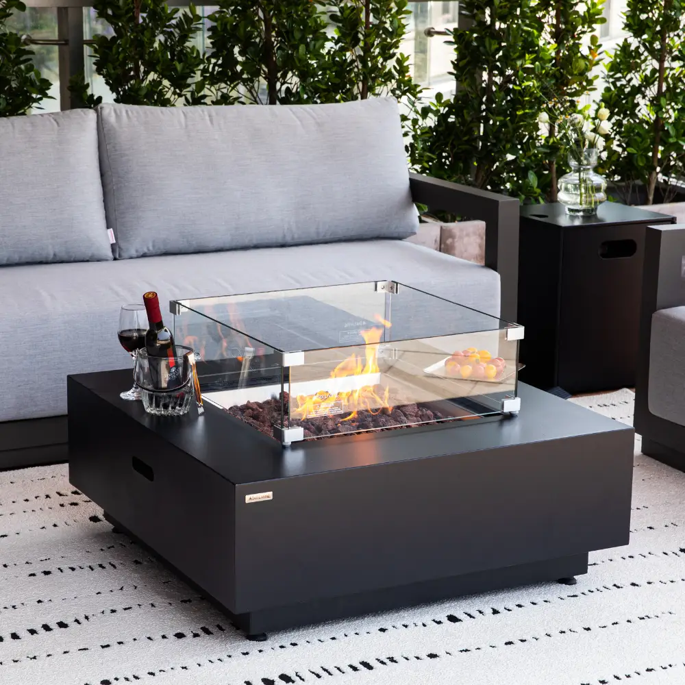 Propane Fire Pit Table Outdoor 50,000 BTU Firepits for Outside CSA Certified by EnvelorHome