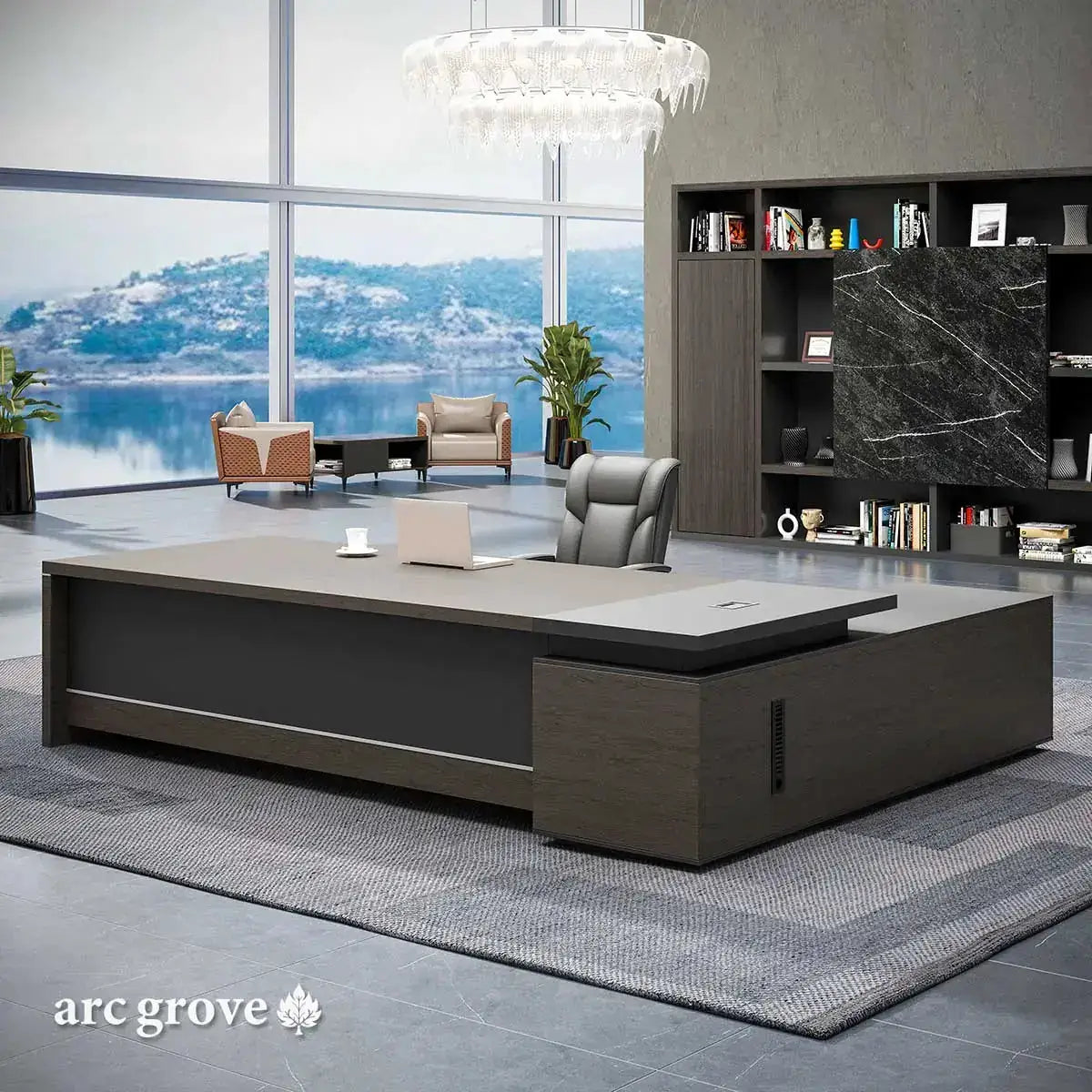 Hershey · Modern L-Shaped Executive Desk by Arc Grove