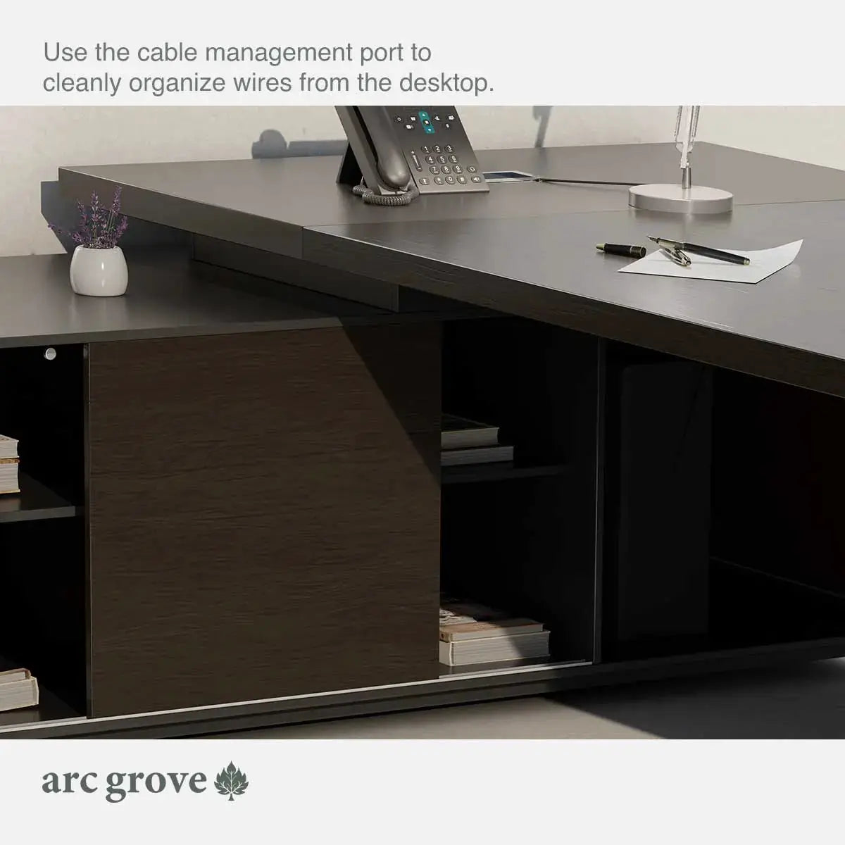 Hershey · Modern L-Shaped Executive Desk by Arc Grove