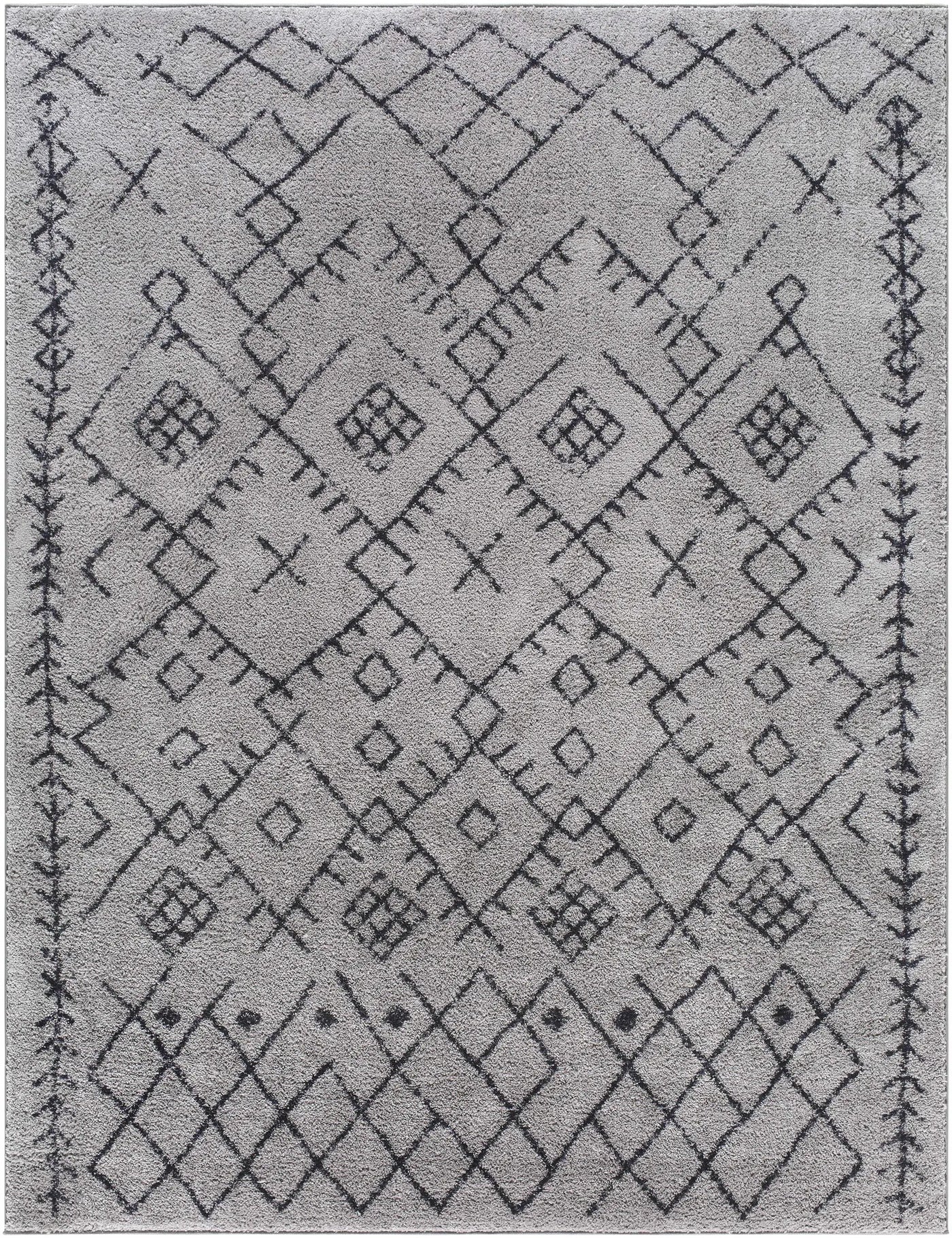 Elyes Gray Washable Area Rug - Clearance by Boutique Rugs