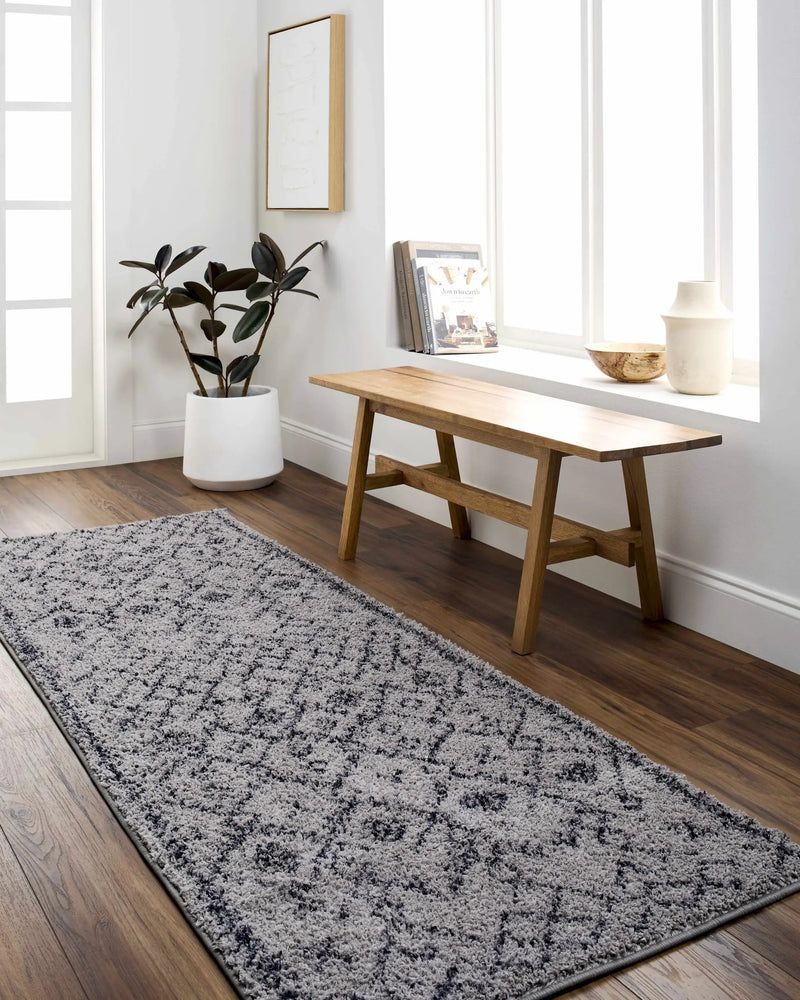Elyes Gray Washable Area Rug - Clearance by Boutique Rugs