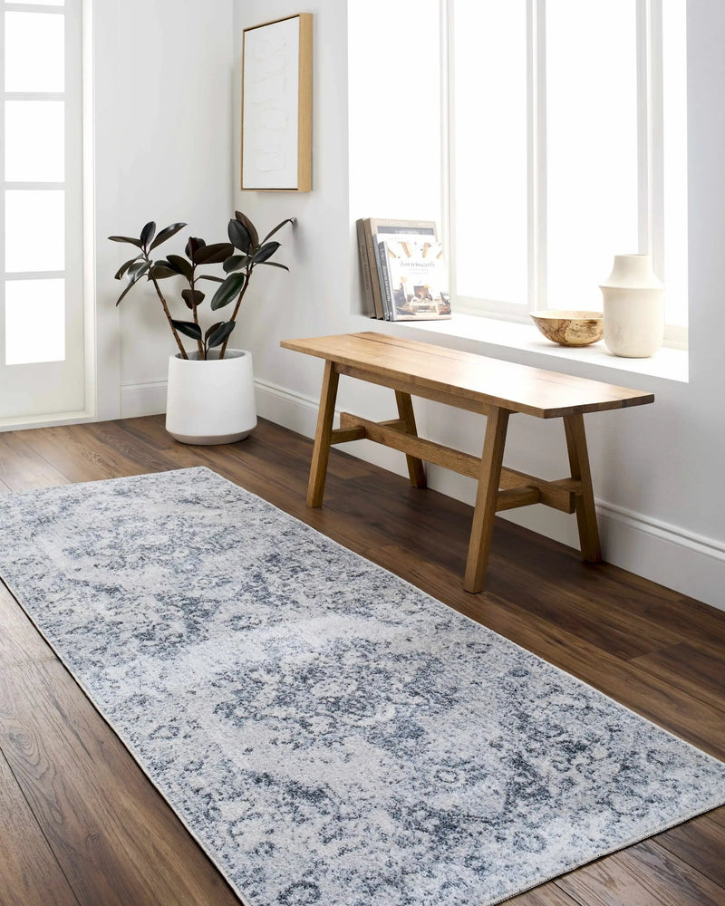 Ankti Aqua Washable Area Rug - Clearance by Boutique Rugs