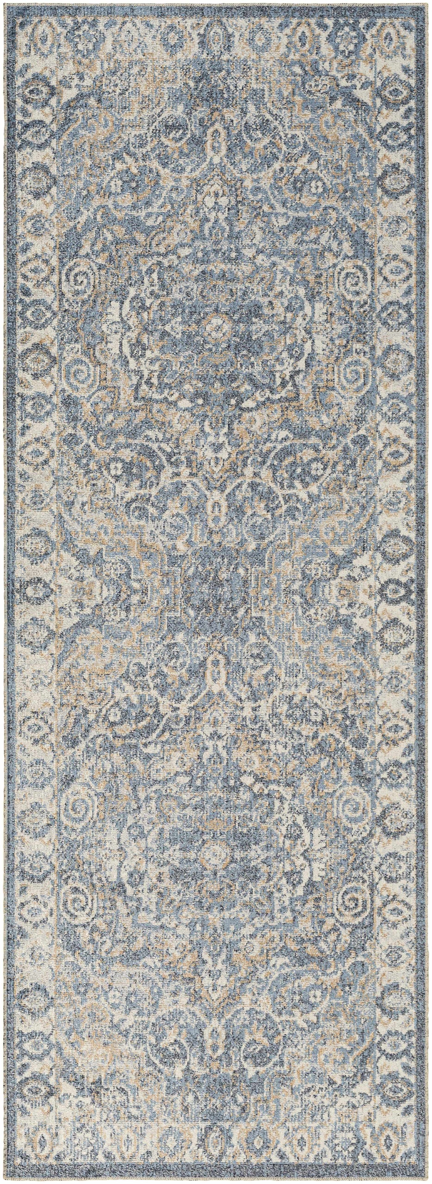 Aurum Blue Washable Area Rug by Boutique Rugs