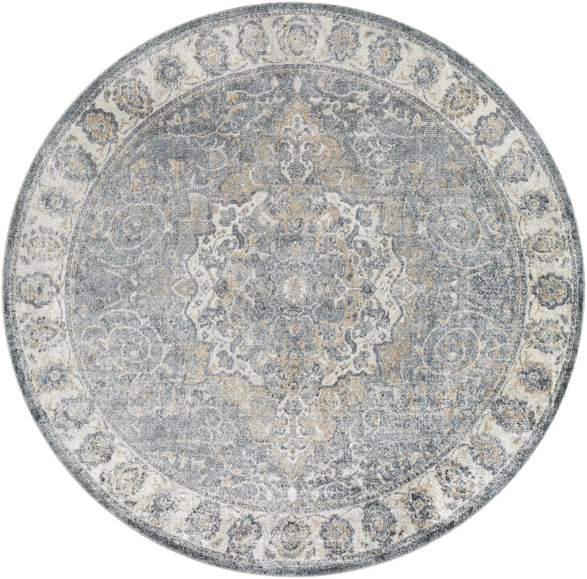 Aurum Blue Washable Area Rug by Boutique Rugs