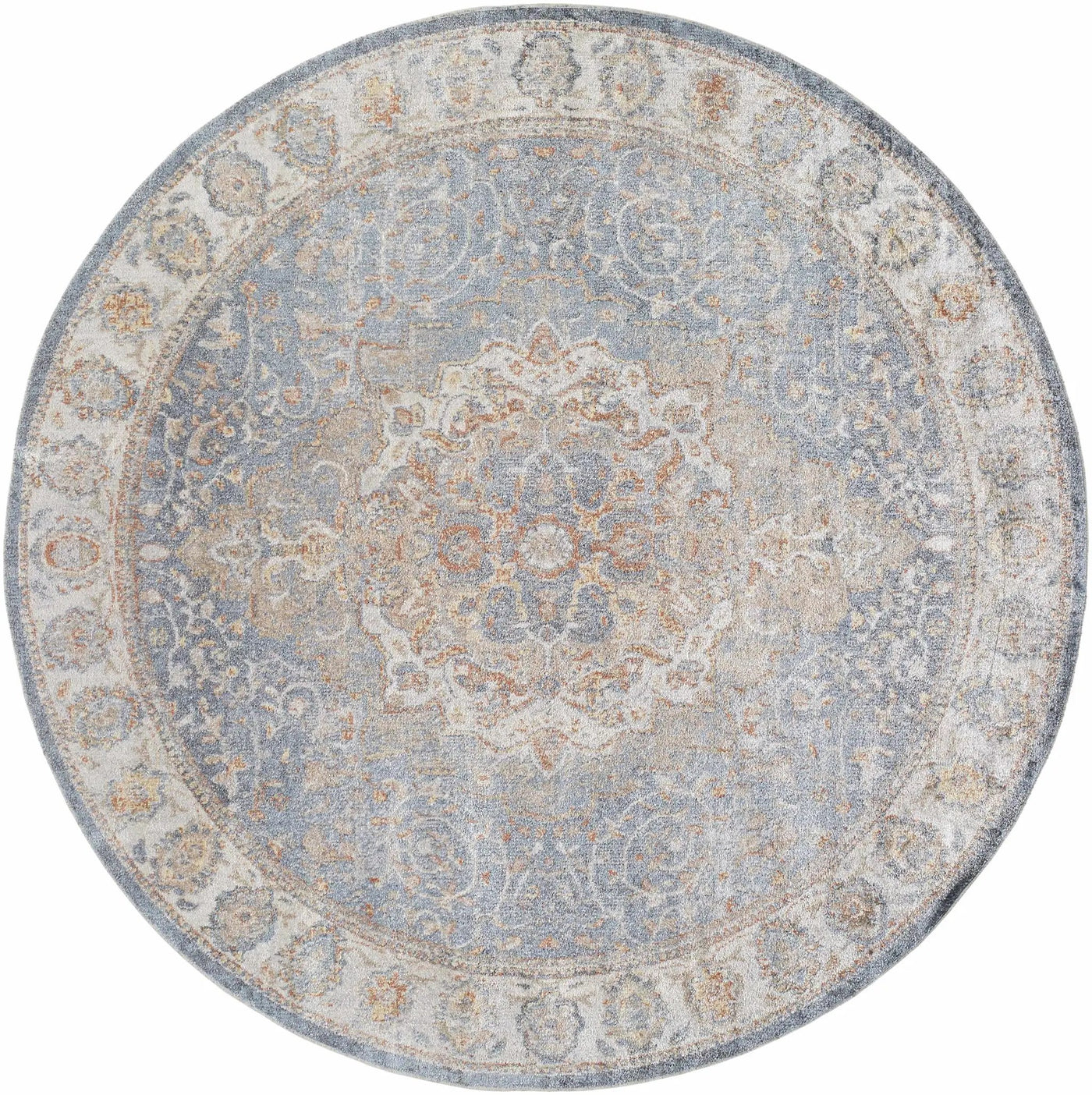 Aurum Blue & Beige Washable Area Rug - Clearance by Boutique Rugs