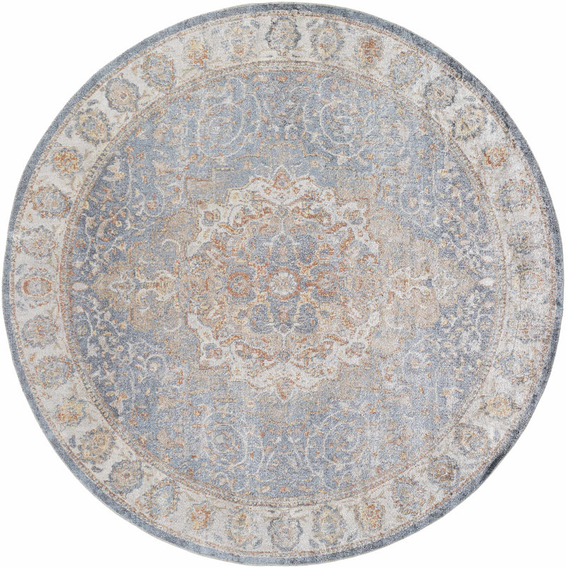 Aurum Blue & Beige Washable Area Rug - Clearance by Boutique Rugs