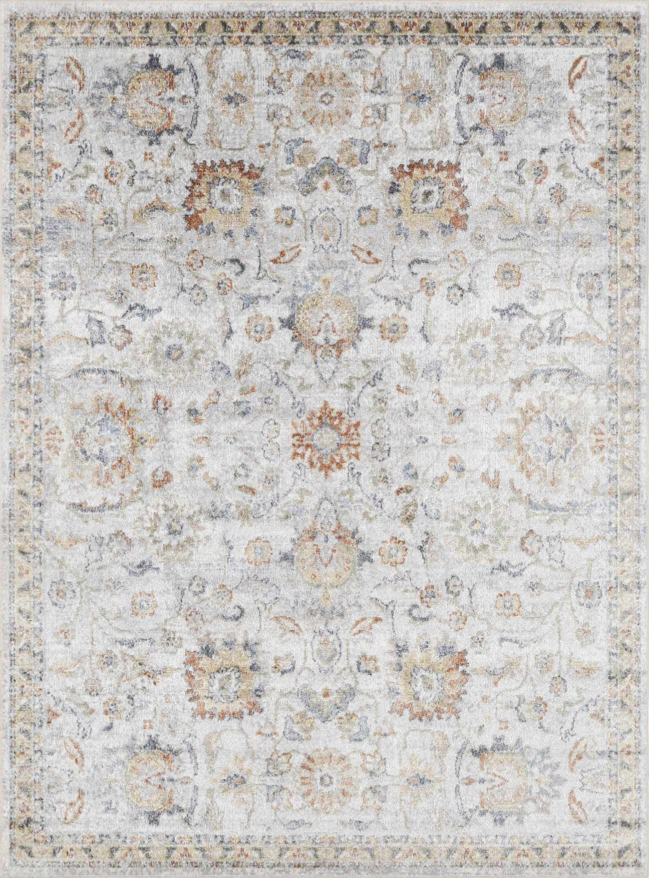 Dion Washable Floral Rug - Clearance by Boutique Rugs