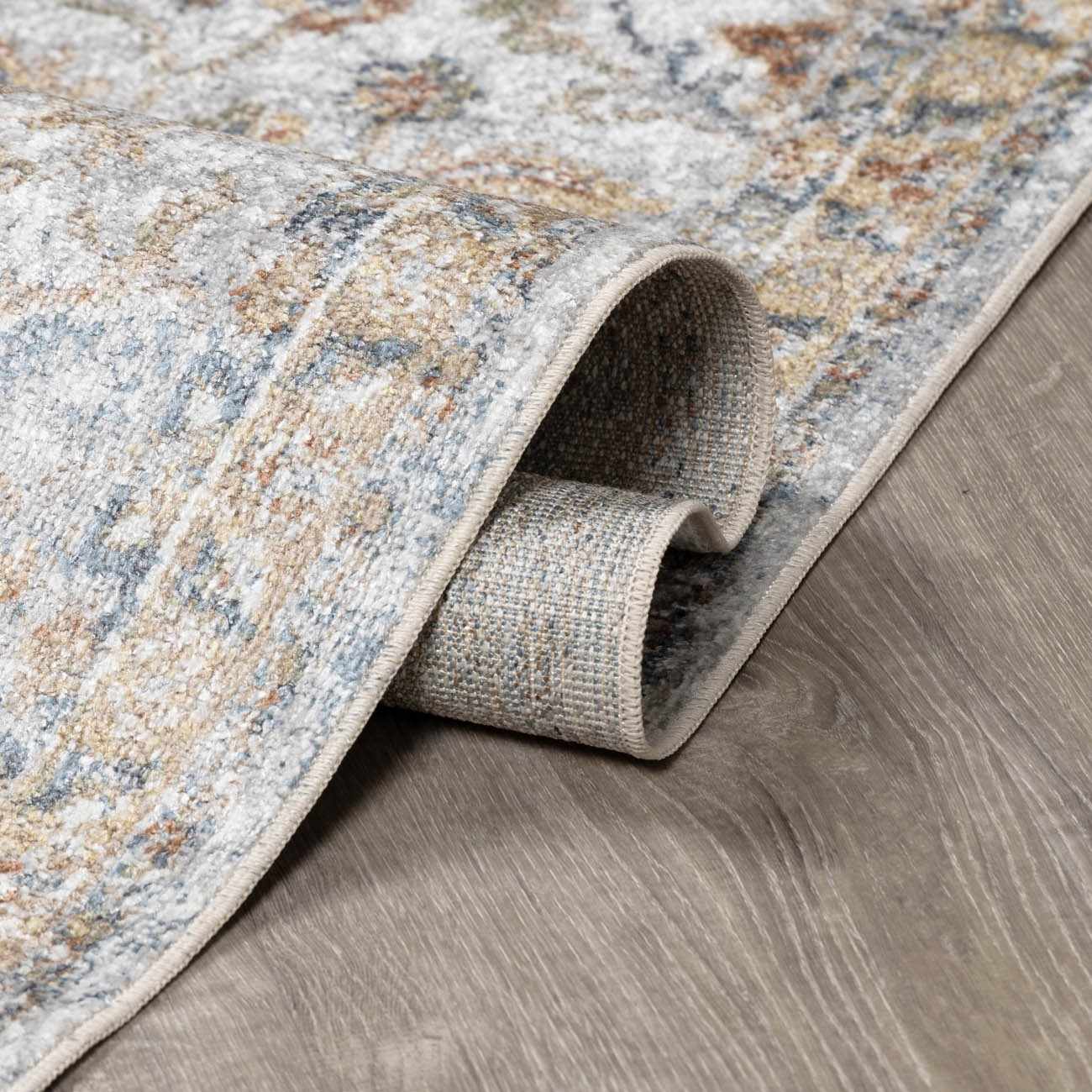 Dion Washable Floral Rug - Clearance by Boutique Rugs
