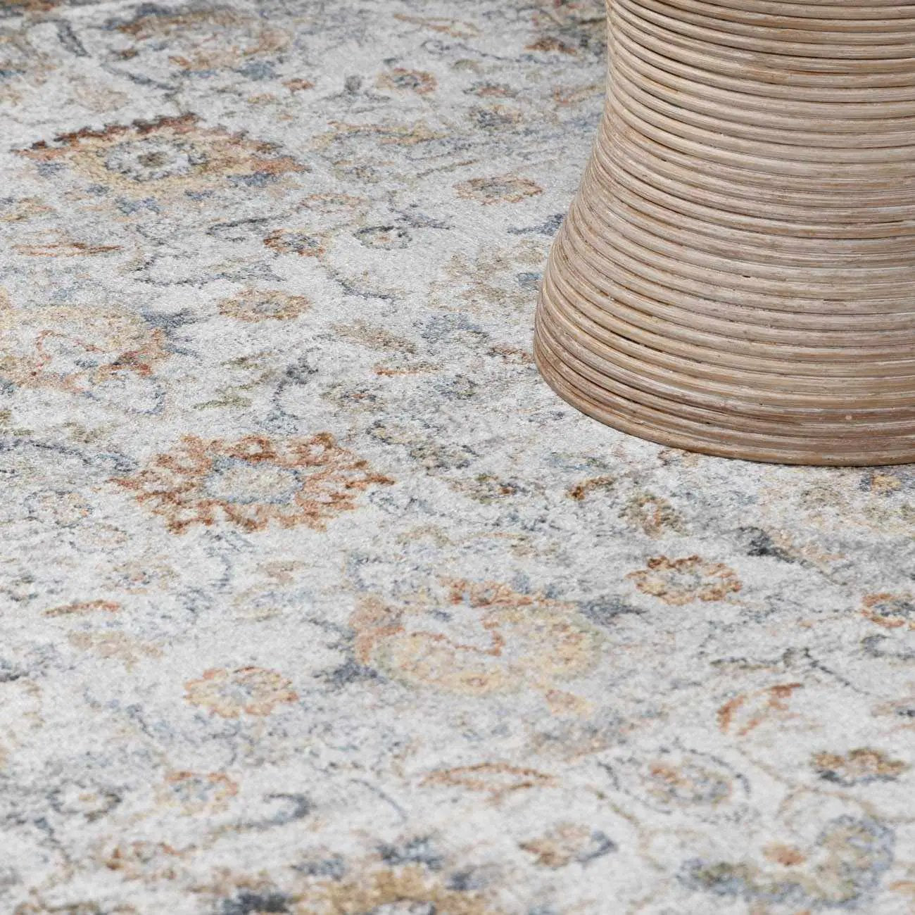 Dion Washable Floral Rug - Clearance by Boutique Rugs