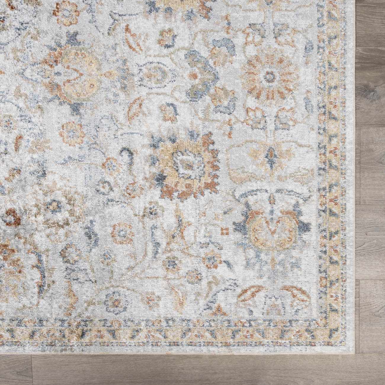Dion Washable Floral Rug - Clearance by Boutique Rugs