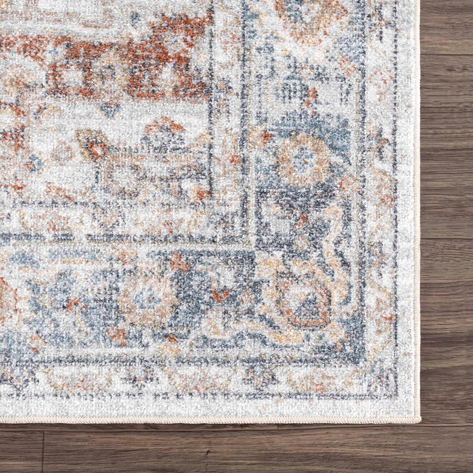 Neta Red & Blue Flat Pile Washable Rug - Clearance by Boutique Rugs