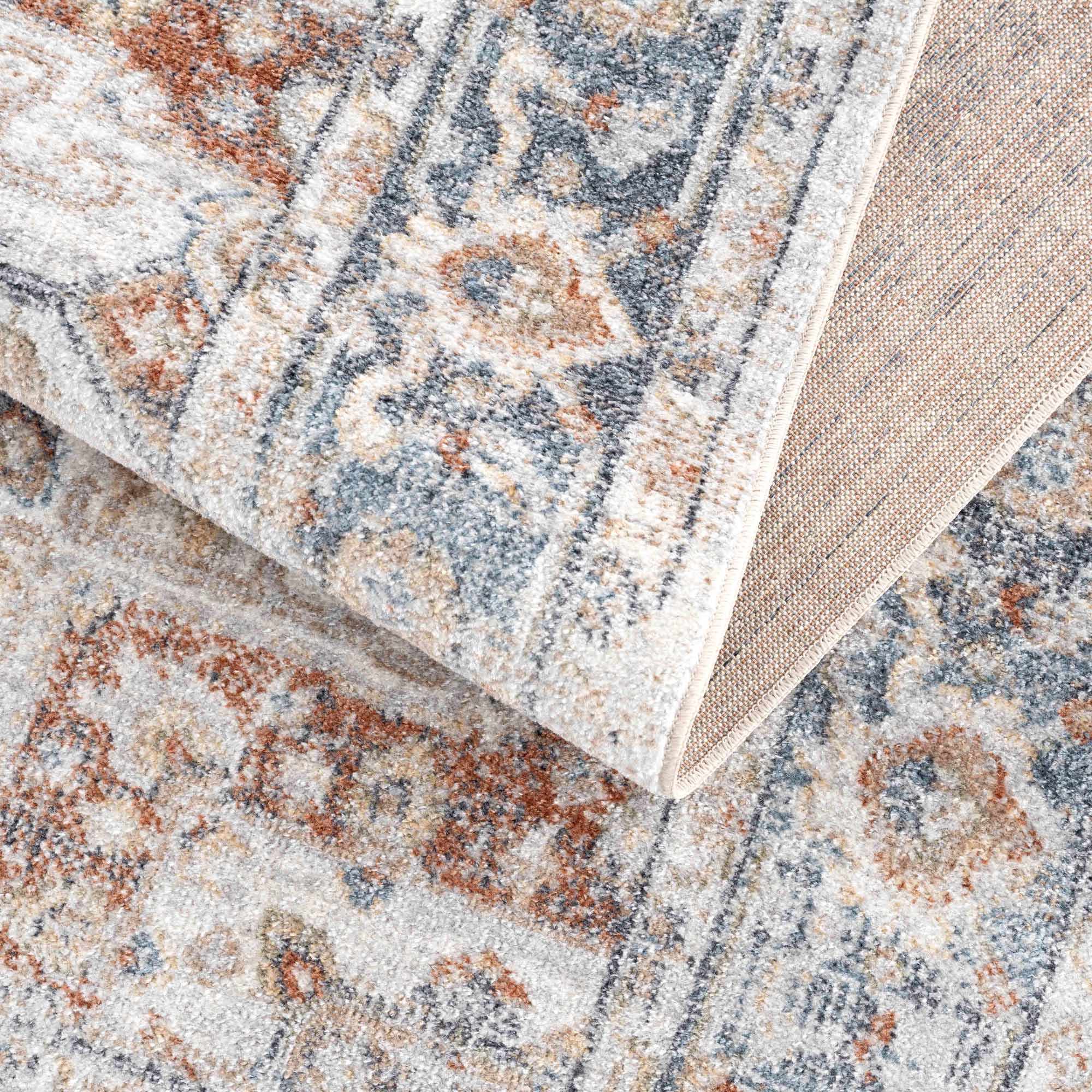 Neta Red & Blue Flat Pile Washable Rug - Clearance by Boutique Rugs