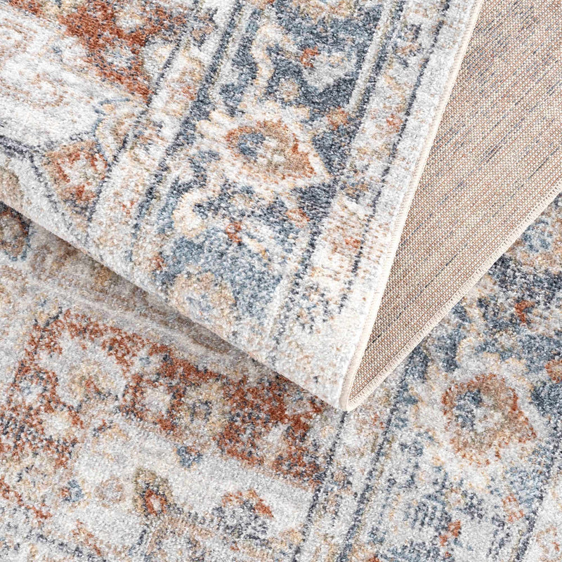 Neta Red & Blue Flat Pile Washable Rug - Clearance by Boutique Rugs
