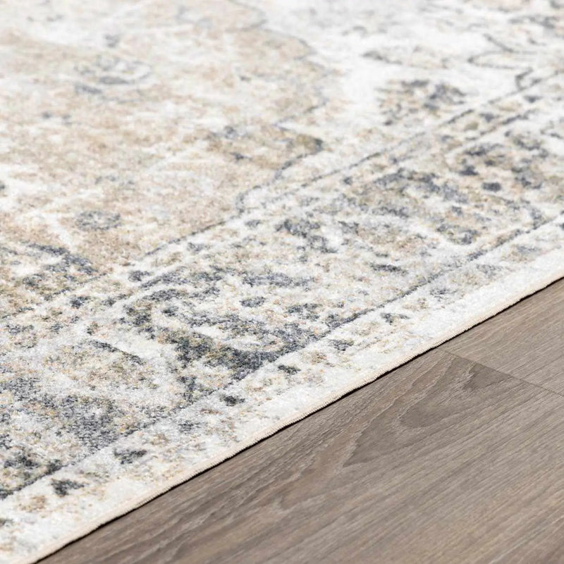 Rudo Beige Flat Pile Washable Rug by Boutique Rugs